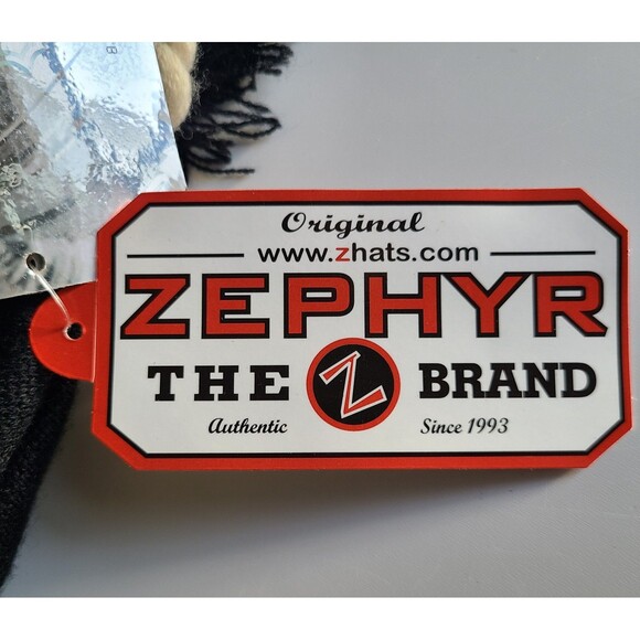 San Jose Sharks NHL Zephyr Adult Black Beanie w/ Tassels Winter Hat Beanie NWT - Picture 10 of 10